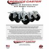 Service Caster 3'' SS Soft Rubber Wheel Swivel 1-5/8'' Expanding Stem Caster Set, 4PK SCC-SSEX20S314-SRS-158-4